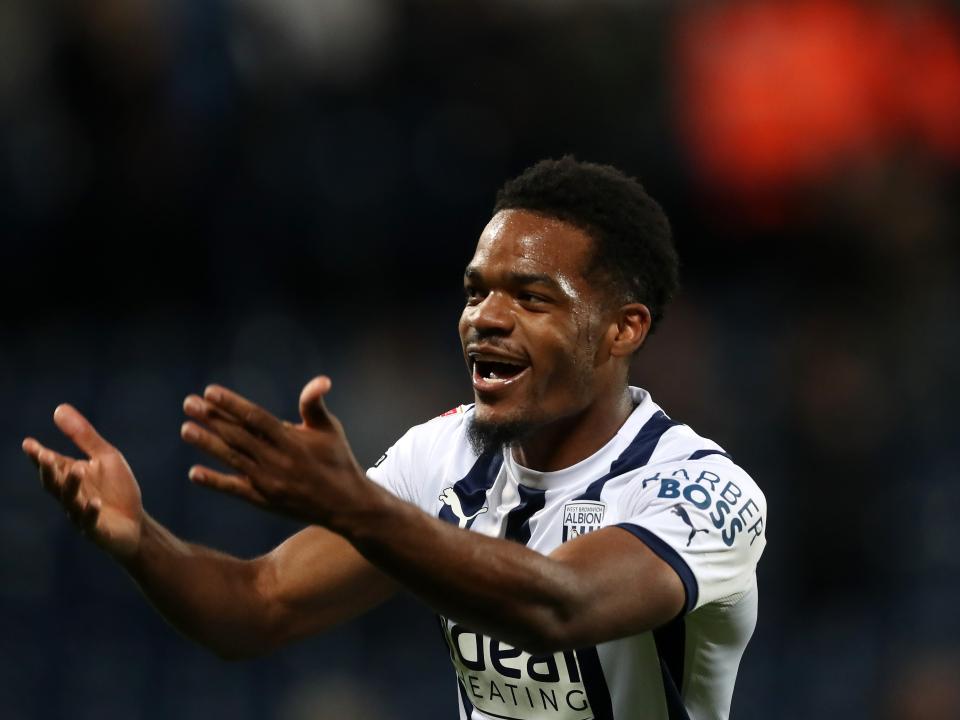 Grady Diangana celebrates victory after the final whistle