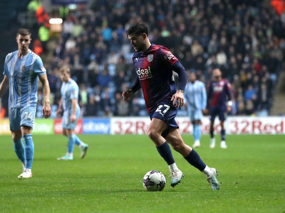Alex Mowatt on the ball against Coventry