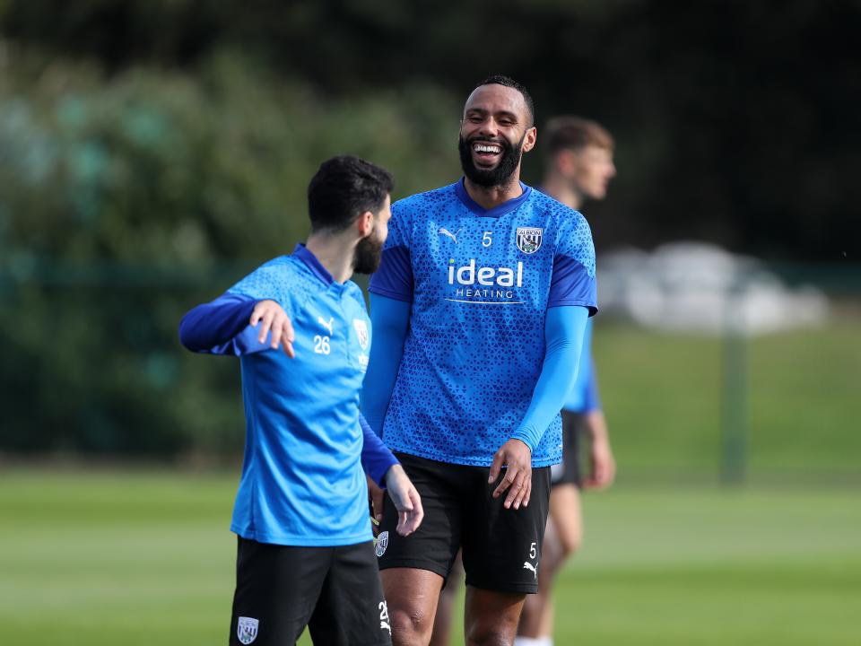 Albion players in training.