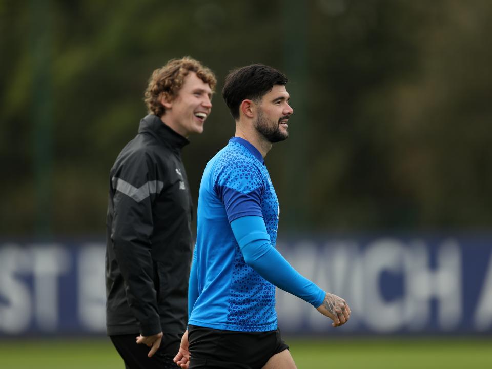 Albion players in training.