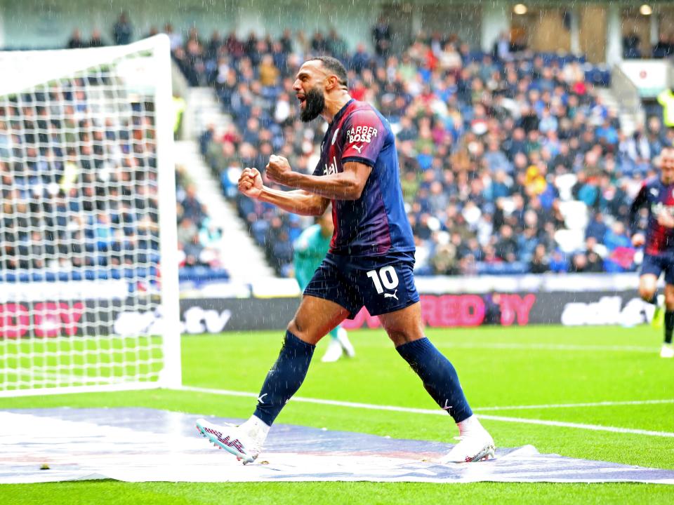 Matty Phillips celebrates scoring against Preston