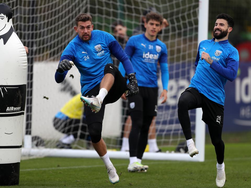 Albion players in training.