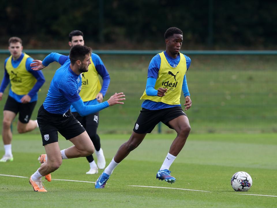 Albion players in training.