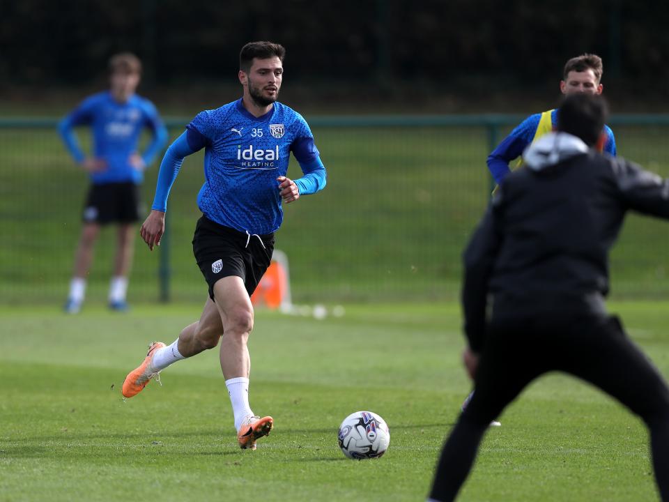 Albion players in training.