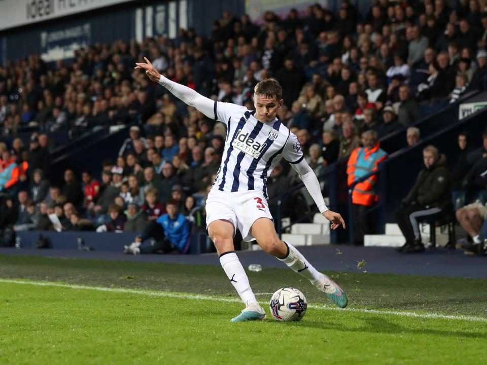 Conor Townsend crosses the ball against Sheffield Wednesday