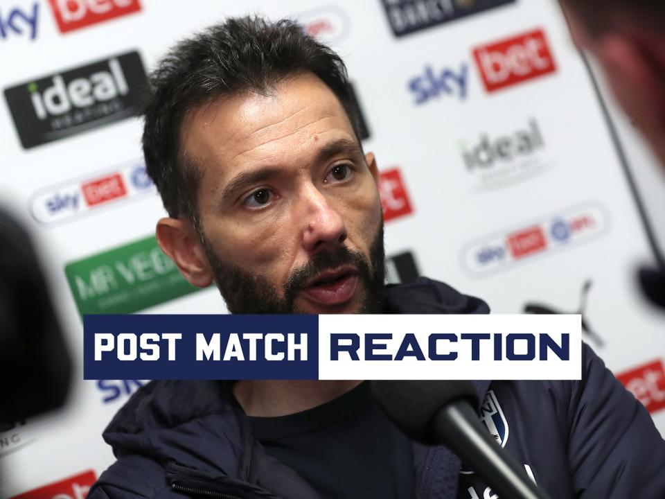 Carlos Corberán is interviewed after Albion's win against Sheffield Wednesday