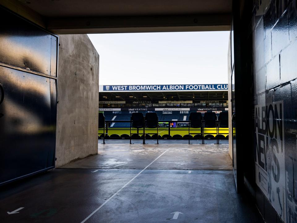 A view of the Halfords Lane stand at The Hawthorns from one of the East Stand gangways 
