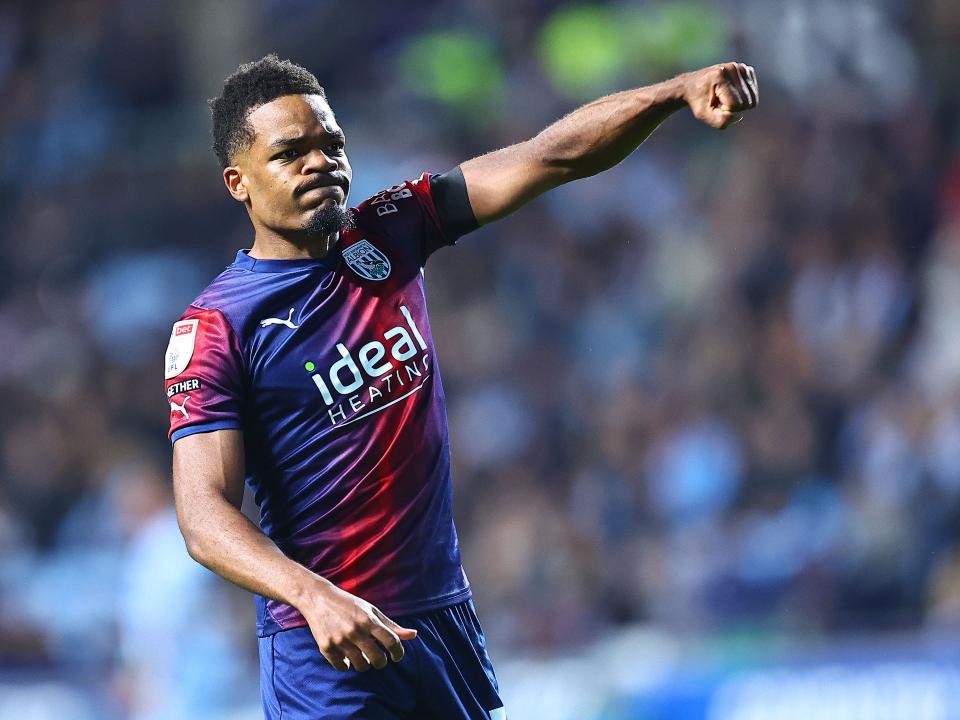 Grady Diangana celebrates the win at full-time