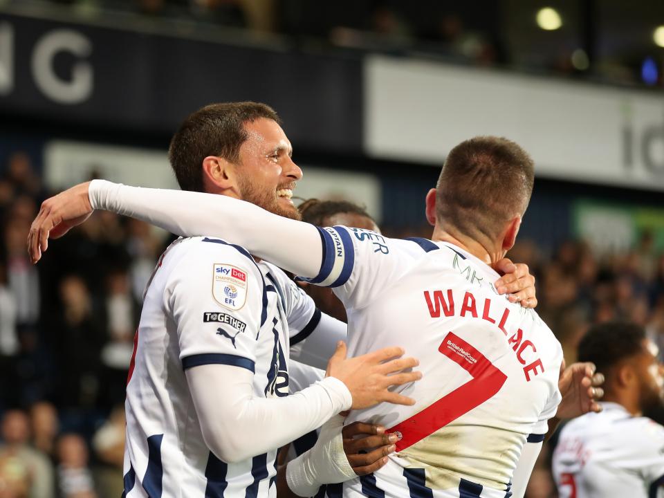 An image of John Swift and Jed Wallace celebrating a goal against Sheffield Wednesday
