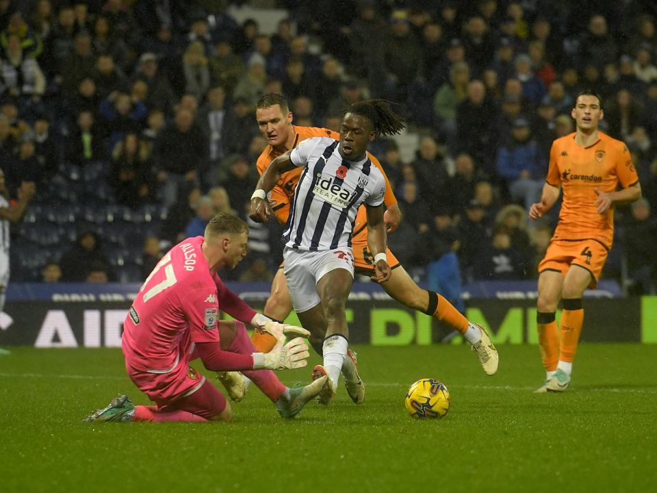 Albion in action against Hull City.