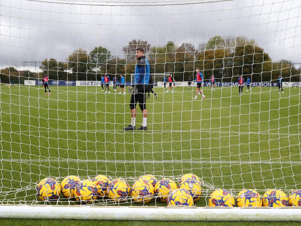Albion players in training.