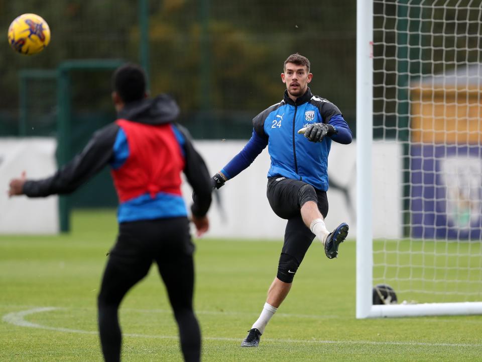 Albion players in training.