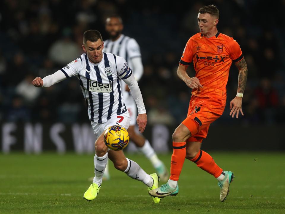 Jed Wallace on the ball against Ipswich 