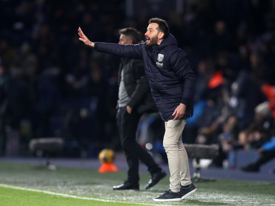 Carlos Corberán on the sideline against Ipswich 