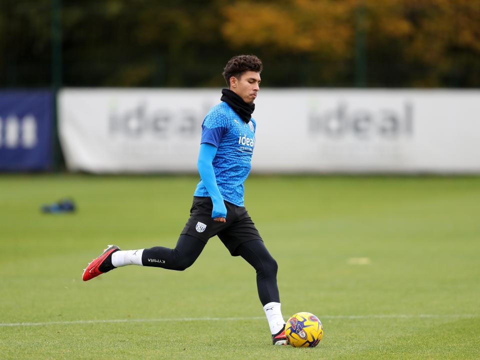 Albion players in training.