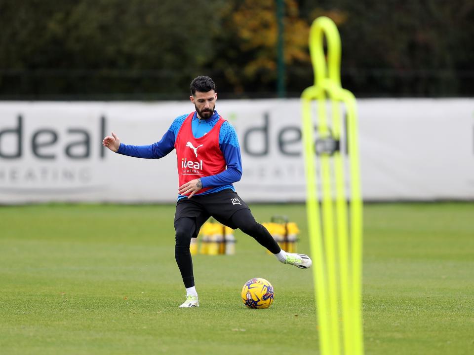 Albion players in training.