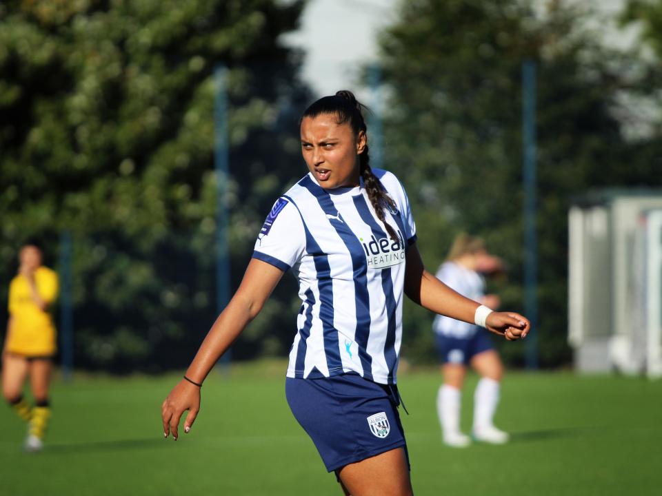 Simran Jhamat in home Albion colours.