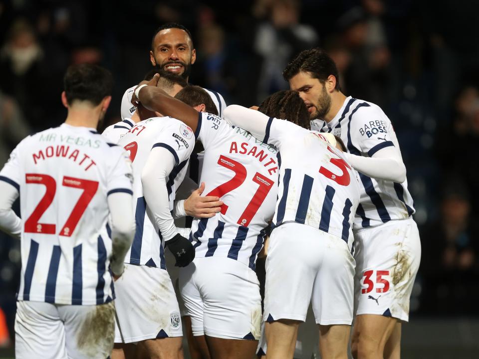 Brandon Thomas-Asante celebrates scoring against Norwich with team-mates