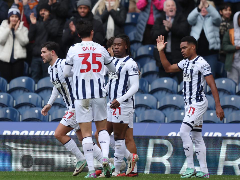 An image of Brandon Thomas-Asante celebrating a goal against Stoke