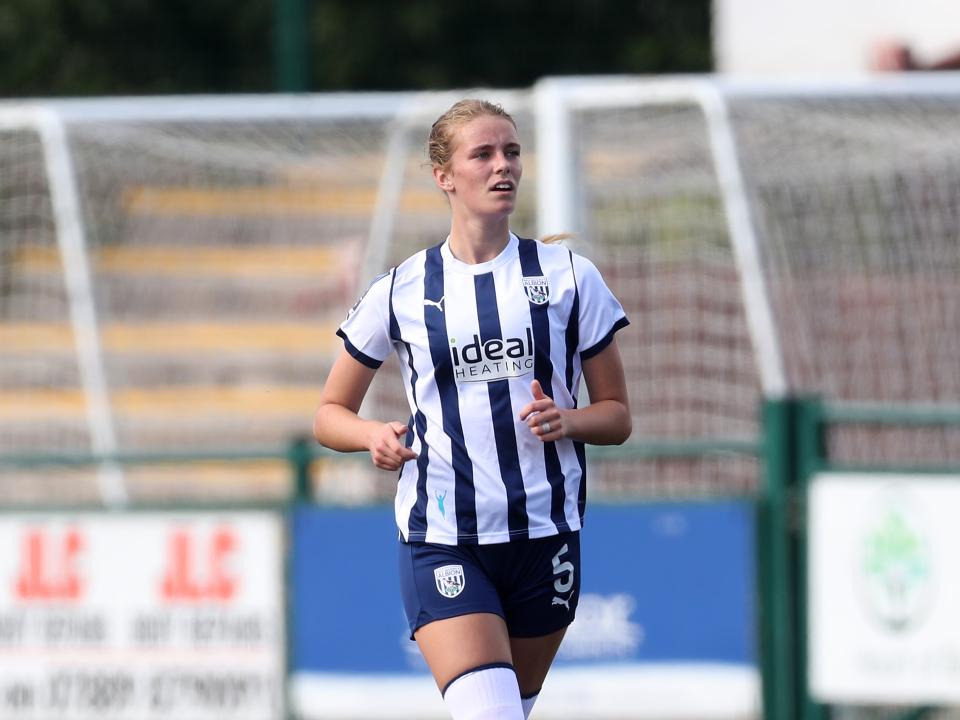 Lucy Newell in home Albion colours.
