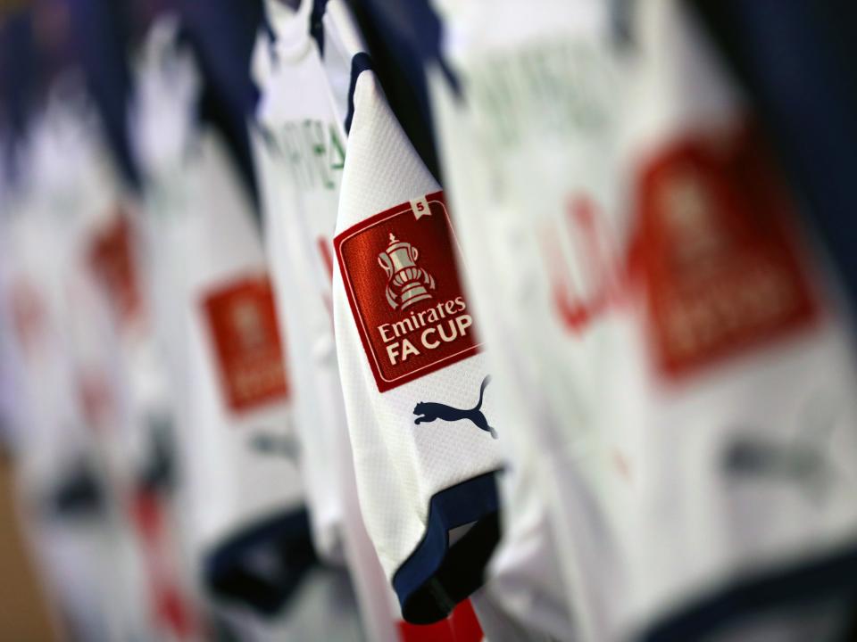 An FA Cup logo on the Albion shirt