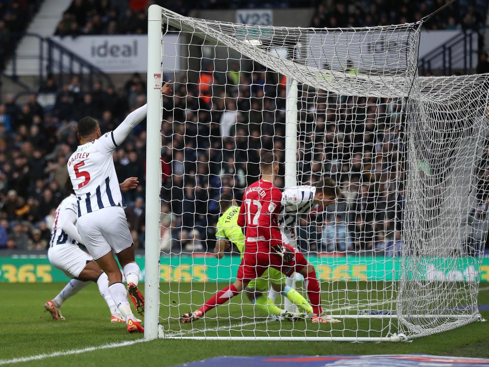 Tom Fellows scores at back post against Blackburn