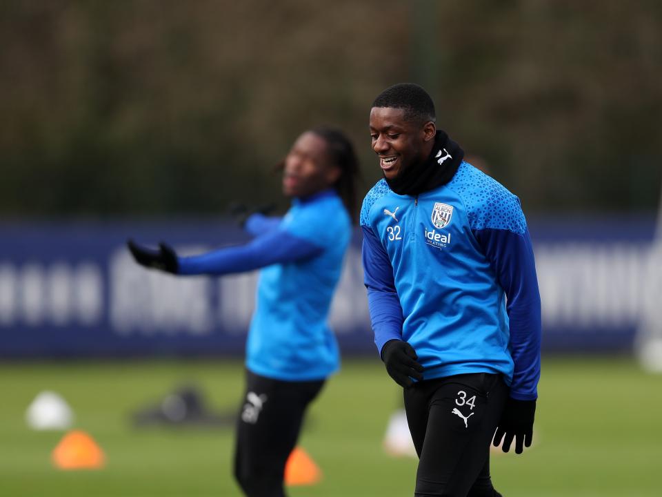 Jovan Malcolm smiling during training 