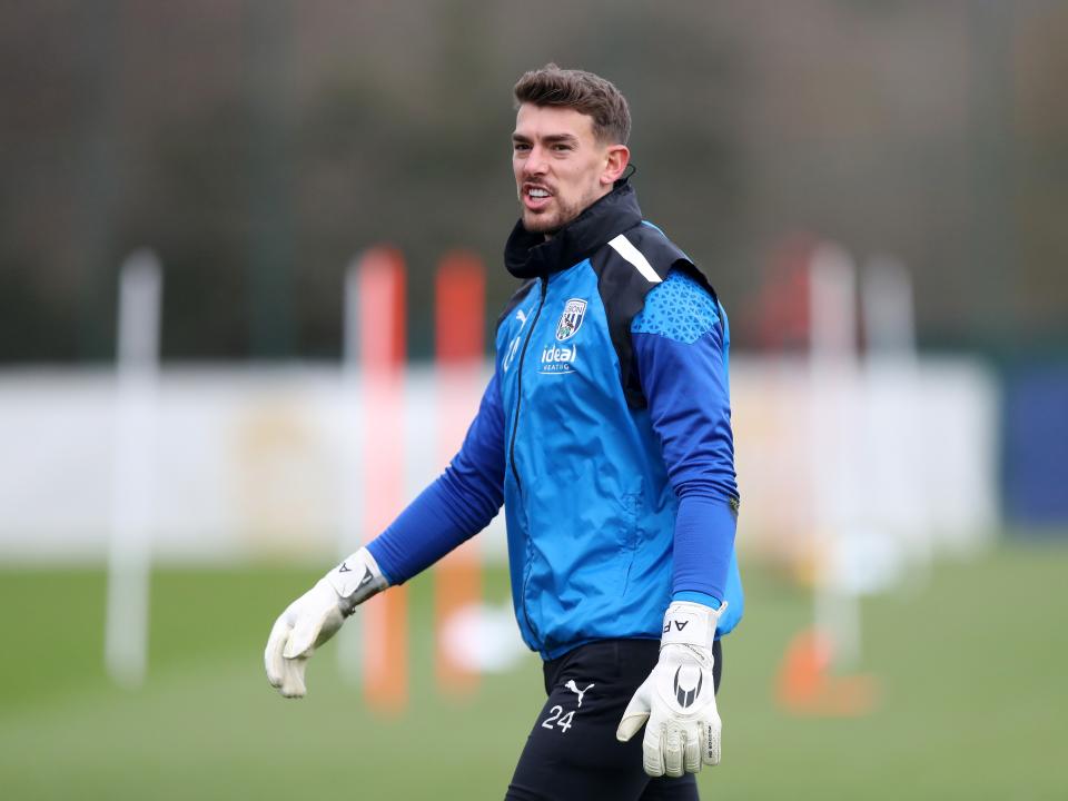 Alex Palmer during a training session