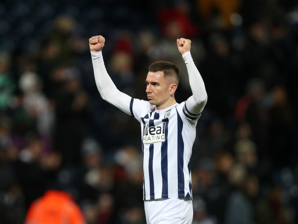 Jed Wallace applauds supporters after full time against Blackburn