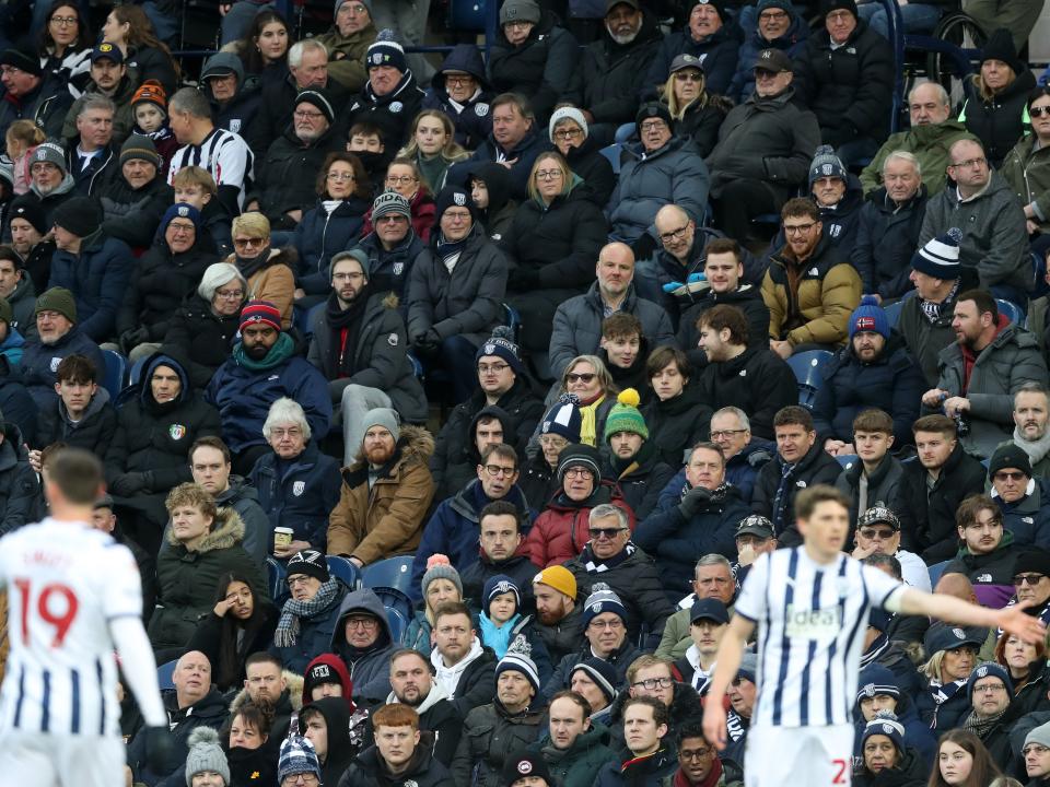 Albion fans at The Hawthorns against Blackburn 