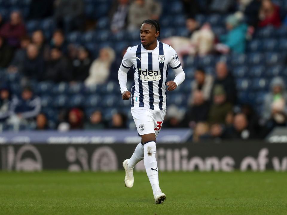Akeel Higgins in action on his debut against Aldershot