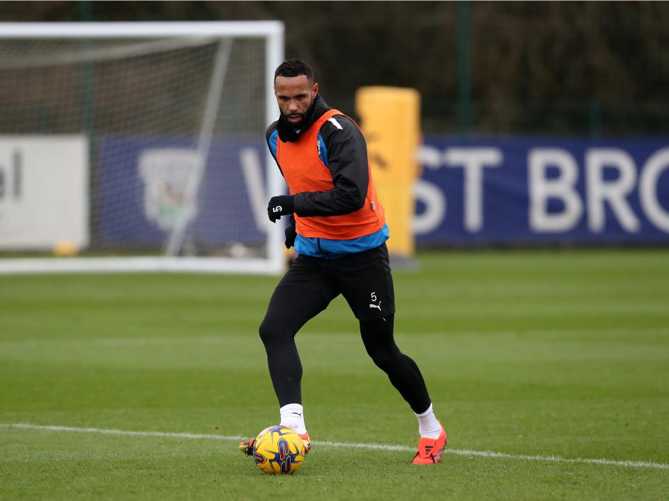 Albion players in training ahead of the clash with Blackburn Rovers.
