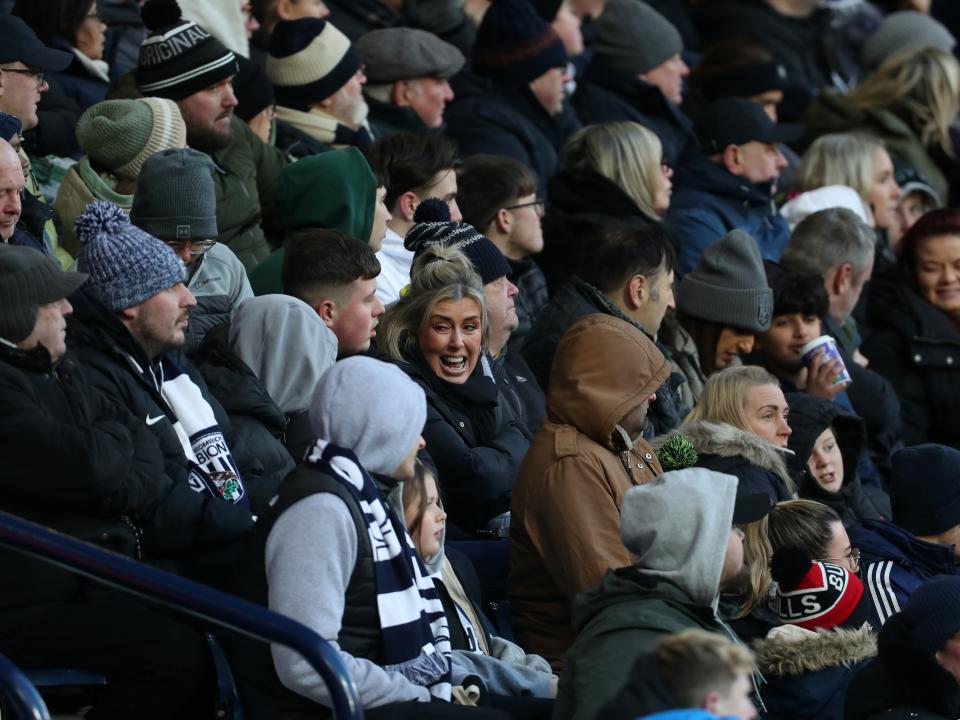 Albion fans in the crowd against Aldershot