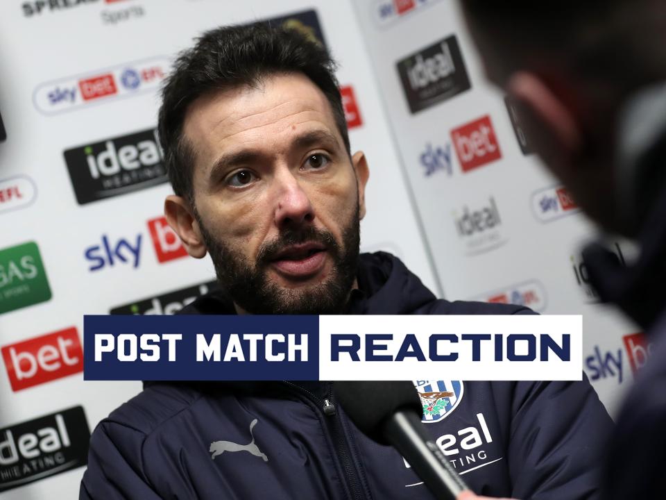 Carlos Corberán is interviewed after Albion's win against Blackburn