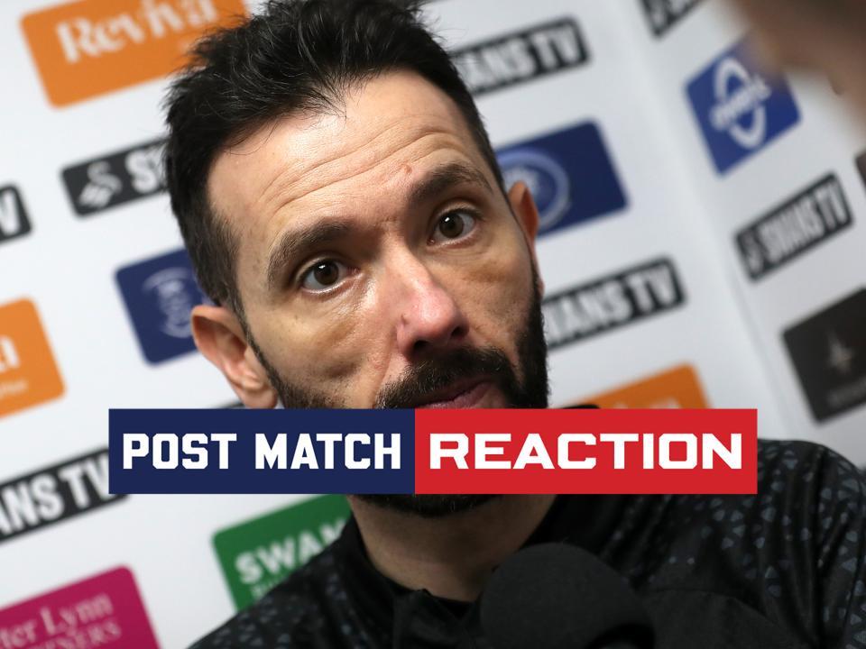 Carlos Corberán is interviewed after Albion's defeat against Swansea