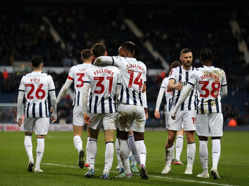 An image of Tom Fellows celebrating his goal against Aldershot