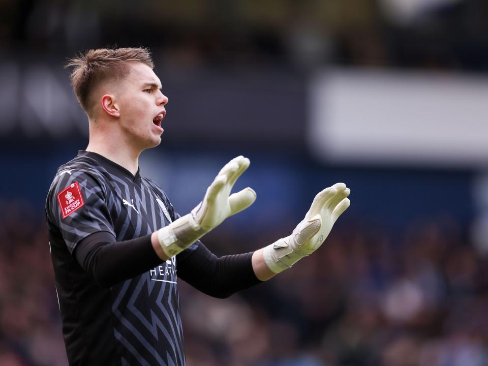 Josh Griffiths in action against Aldershot Town