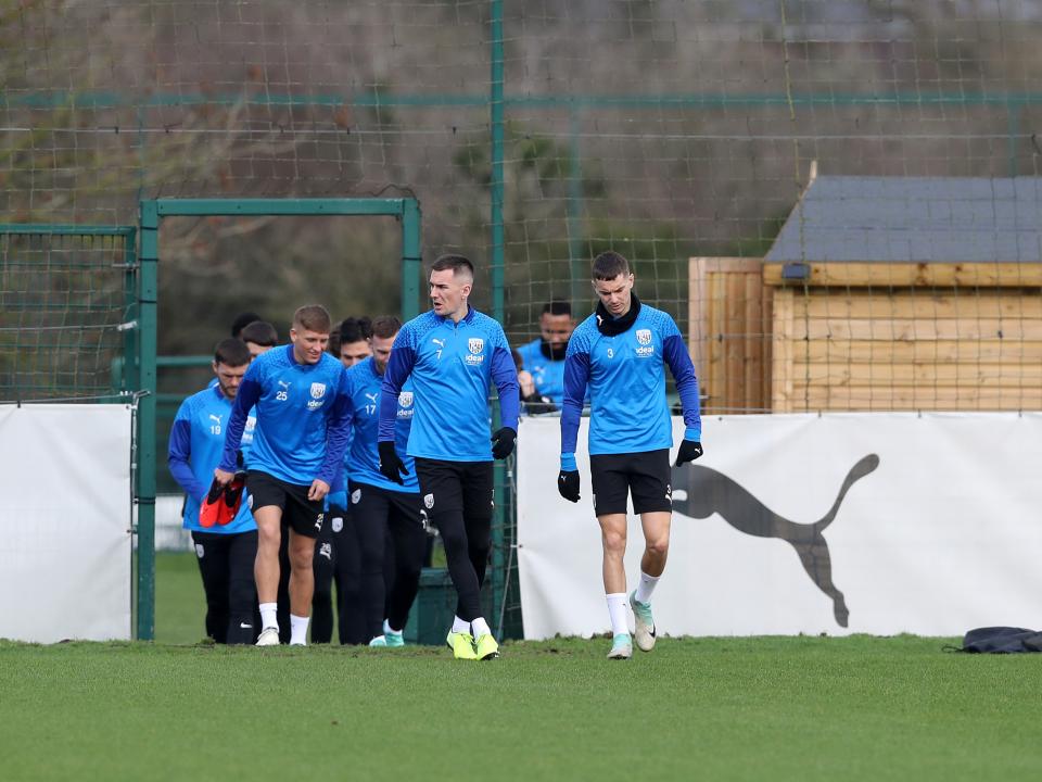 Albion players head out to training 