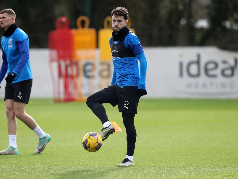 Mikey Johnston on the ball in training 