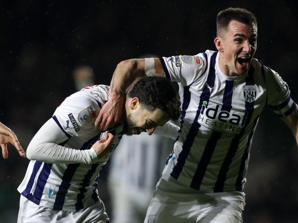 Mikey Johnston celebrates scoring against Plymouth with Jed Wallace