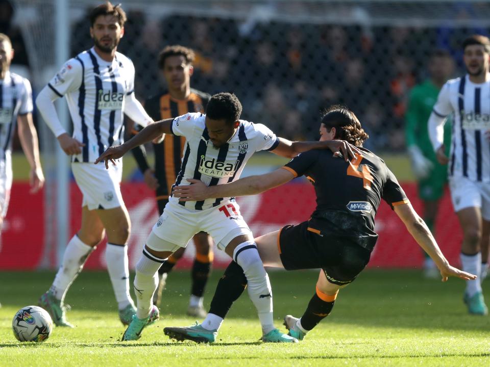 Grady Diangana on the ball against Hull City