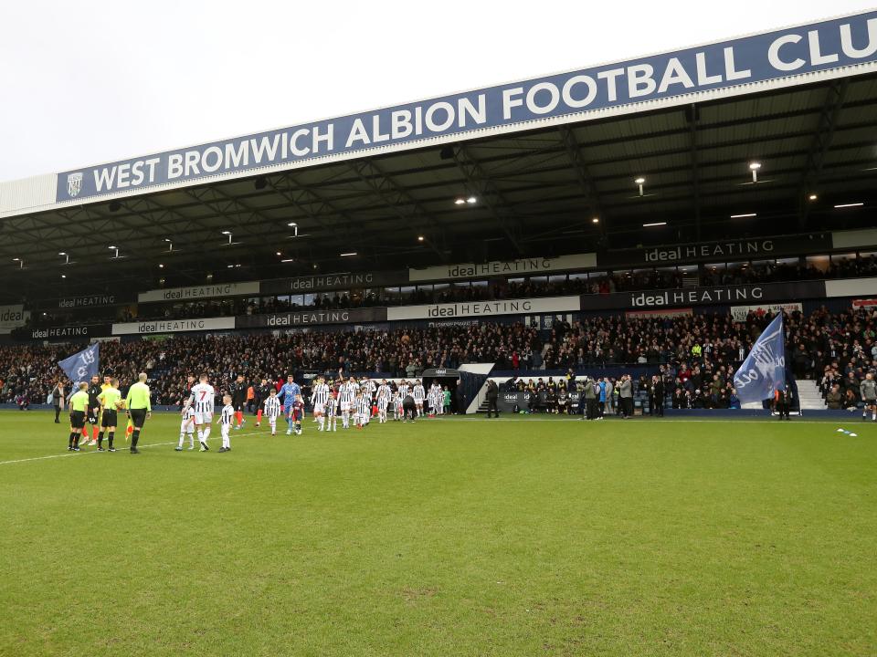 Albion players walk out of the tunnel ahead of kick-off at The Hawthorns