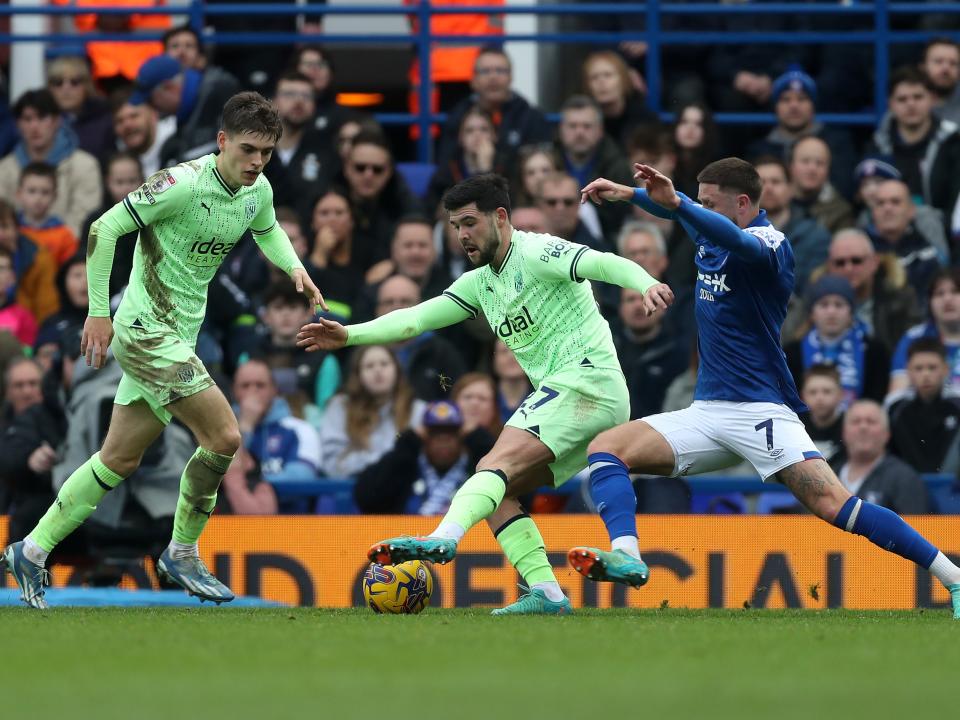 Albion in action against Ipswich Town.