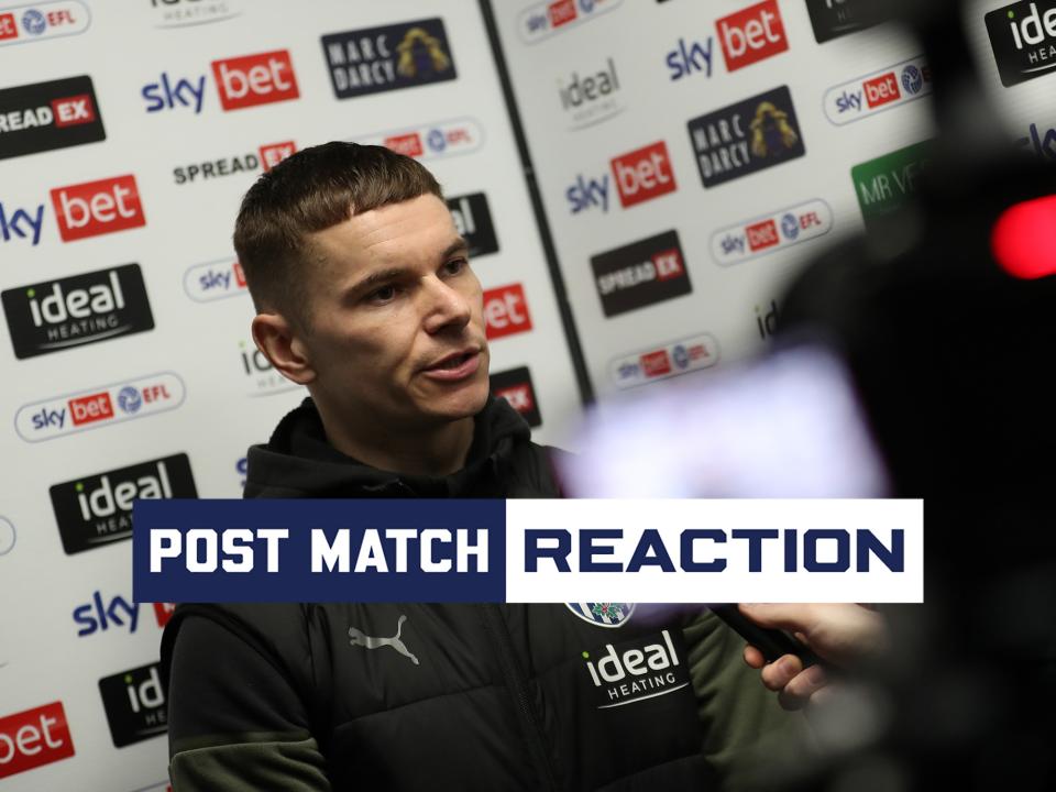 Conor Townsend is interviewed by WBA TV after the defeat to Southampton 