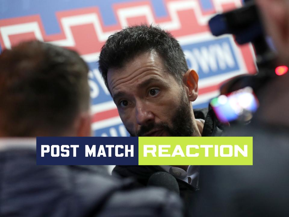 Carlos Corberán is interviewed by WBA TV at Ipswich 