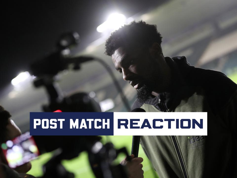 Cedric Kipre is interviewed after Albion's win at Plymouth 