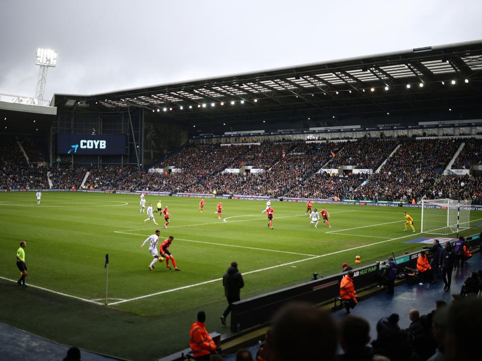 A general view of match action from Albion v Blues