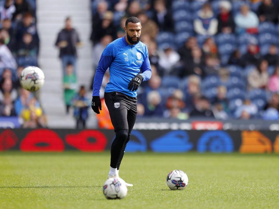 Matty Phillips on the ball during a training session at The Hawthorns