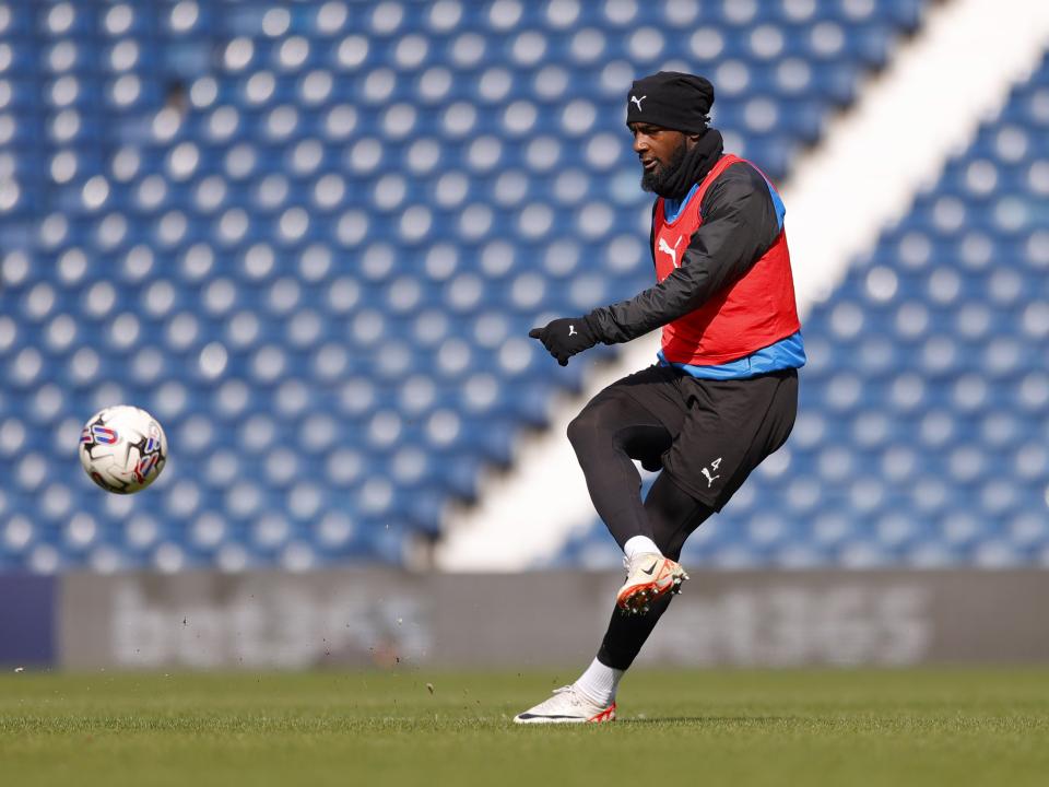 Cedric Kipre passes the ball during a training session at The Hawthorns