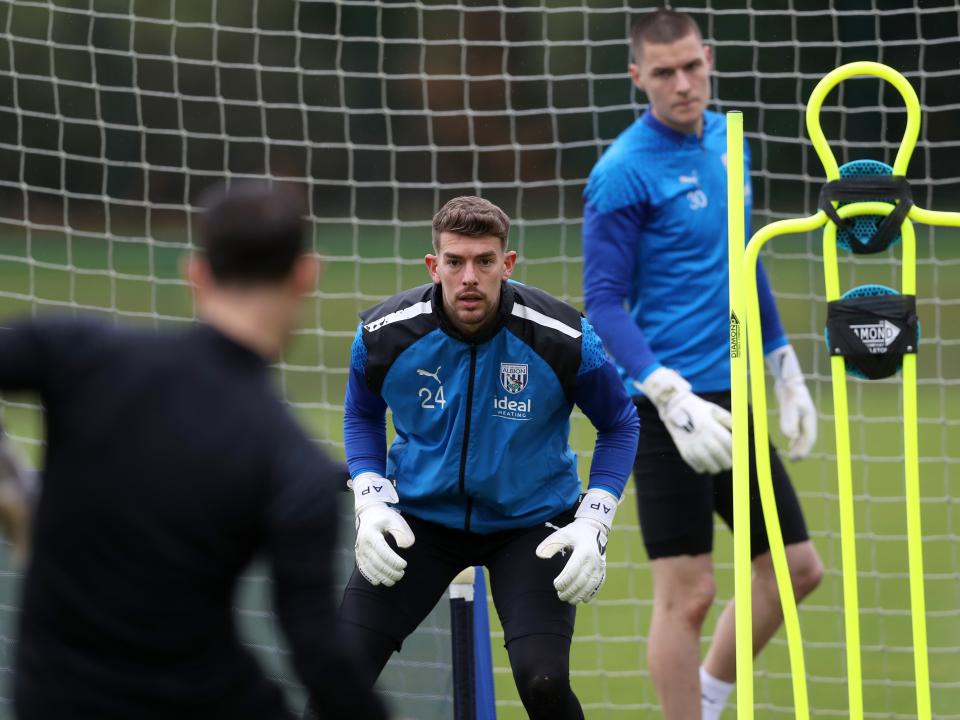 Alex Palmer during a training session